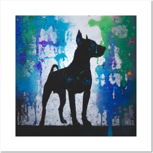 Patterdale Terrier Watercolor Art Piece Posters and Art